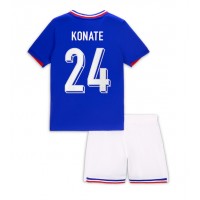 Fotbalové Dres Francie Ibrahima Konate #24 Dětské Domácí ME 2024 Krátký Rukáv (+ trenýrky)